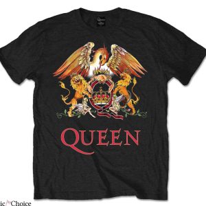 Queen Band T-Shirt Queen Crest Logo Freddie Mercury Brian
