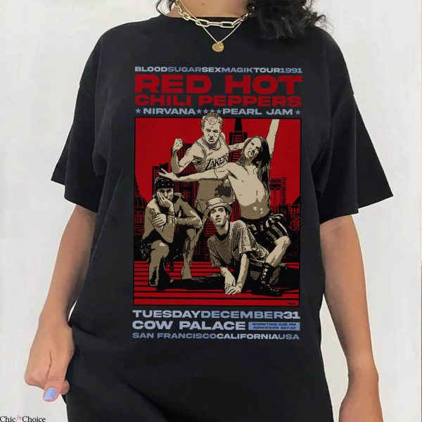 Red Hot Chili Peppers T-Shirt Vintage RHCP Tour 1991 Tee