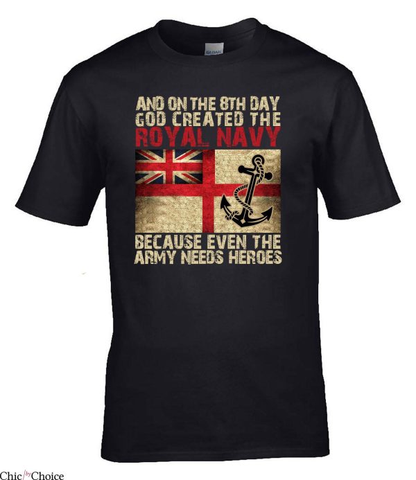 Royal Navy T-Shirt Hero RN Vs Army Jack Humour Rugby