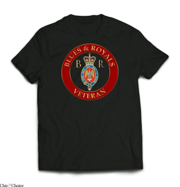 Royal Navy T-Shirt The Blues And Royals Veteran Printed Tee