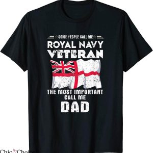 Royal Navy T-Shirt Veteran Dad Awesome Cool Trendy Tee