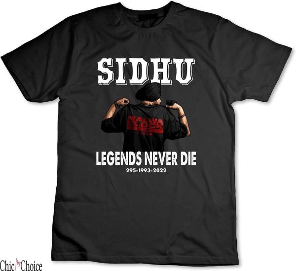 Sidhu Moose Wala T-Shirt Legends Never Die Thank You SK7