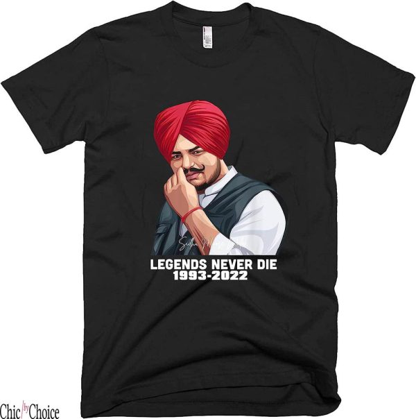 Sidhu Moose Wala T-Shirt ThizGreeChili Legends Never Die