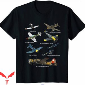 Spitfire T Shirt WW2 Planes Warbirds P51 Messerschmitt T Shirt Spitfire T Shirt WW2 Planes Warbirds P51 Messerschmitt T Shirt