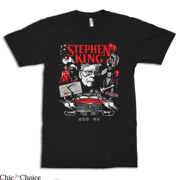 Stephen King T-Shirt Movies Horror Novels Writer Reader Tee