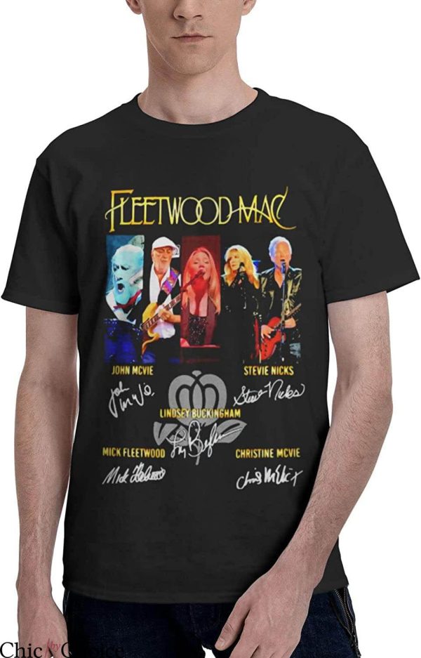 Stevie Nicks T-shirt Fleetwood Mac Rock Band And Signature