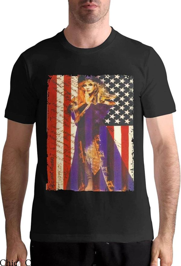 Stevie Nicks T-shirt Stevie Fashion And American Flag Retro