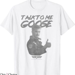 Talk To Me Goose T-Shirt Top Gun Thumbs Up Film Series Tee