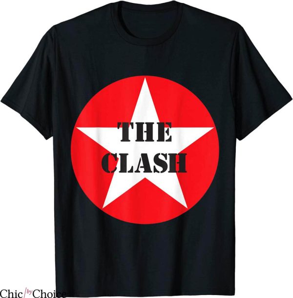 The Clash T-Shirt Circle Star Rock Music Band Cool Tee