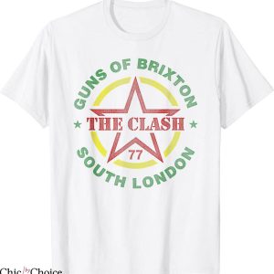 The Clash T-Shirt Guns Of Brixton Rock Music Band Tee