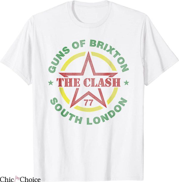 The Clash T-Shirt Guns Of Brixton Rock Music Band Tee