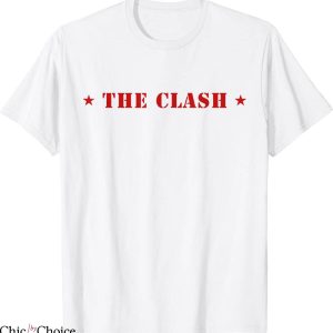 The Clash T-Shirt Logo With Stars Rock Music Band Tee