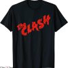 The Clash T-Shirt Scratched Red Logo Rock Music Band Tee