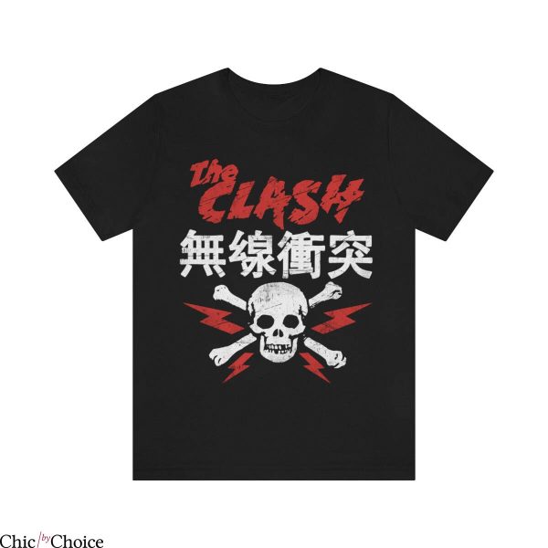 The Clash T-Shirt Skull And Bones Japanese Characters