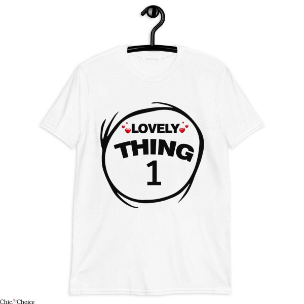 Thing 1 And Thing 2 T-Shirt Dr Seuss Lovely Thing 1 Emblem