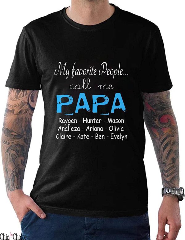This Grandad Belongs To T-Shirt My People Call Papa Present