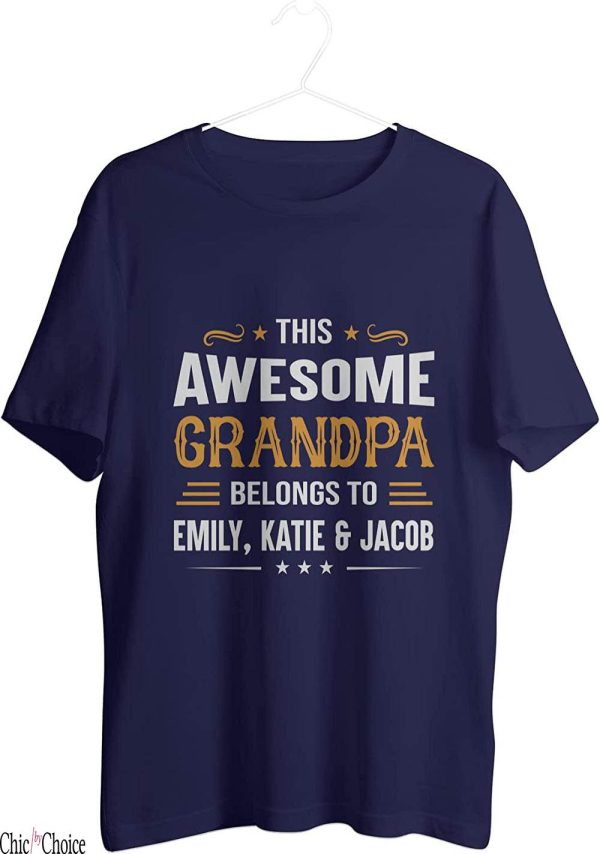This Grandad Belongs To T-Shirt Personalized For Names Gif