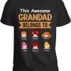 This Grandad Belongs To T-Shirt This Awesome Multicoloured
