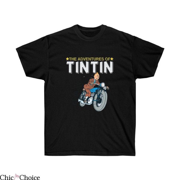 Tin Tin T-Shirt The Adventures Of Tintin Funny Comics Tee