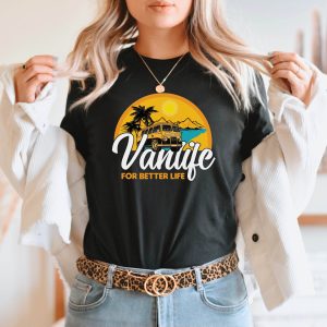 VW Camper Van T-Shirt Cute Hippie Van Camping Trip Summer