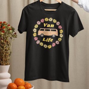 VW Camper Van T-Shirt Van Life Camp Besties Cool Hiking Tee