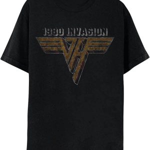 Van Halen T-Shirt 1980 Invasion Best Rock Band Logo Retro