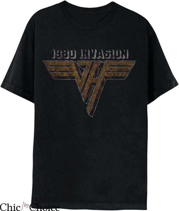 Van Halen T-Shirt 1980 Invasion Best Rock Band Logo Retro