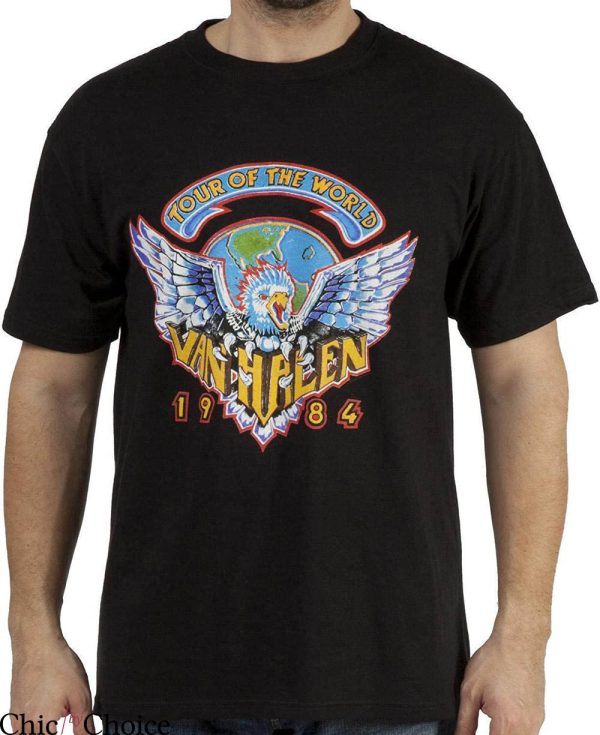 Van Halen T-Shirt 1984 Tour Of The World Best Rock Band