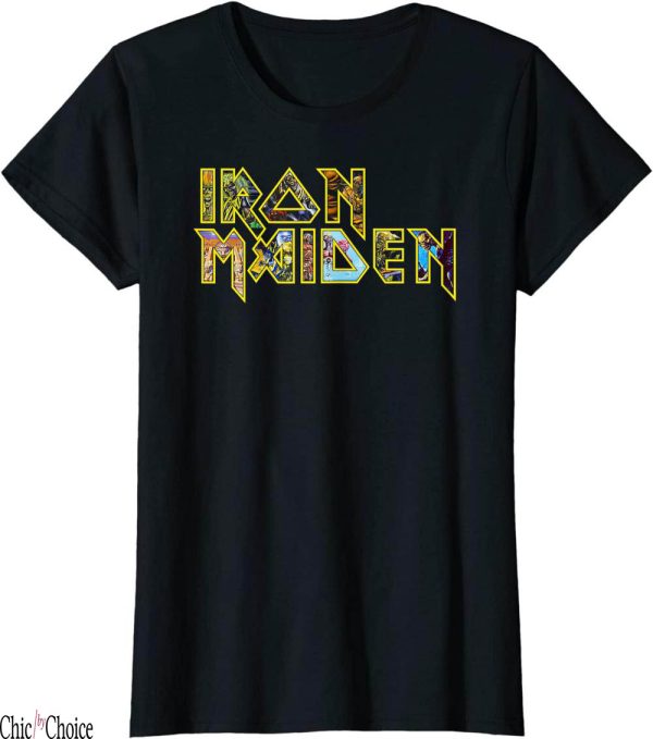 Womens Iron Maiden T-Shirt Aces High Eddie Logo