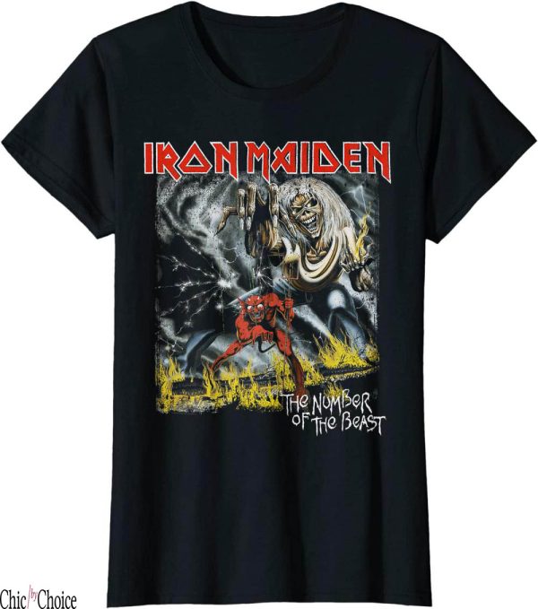 Womens Iron Maiden T-Shirt Eddie Number Of The Beast