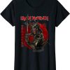 Womens Iron Maiden T-Shirt Senjutsu Eddie Red Circle