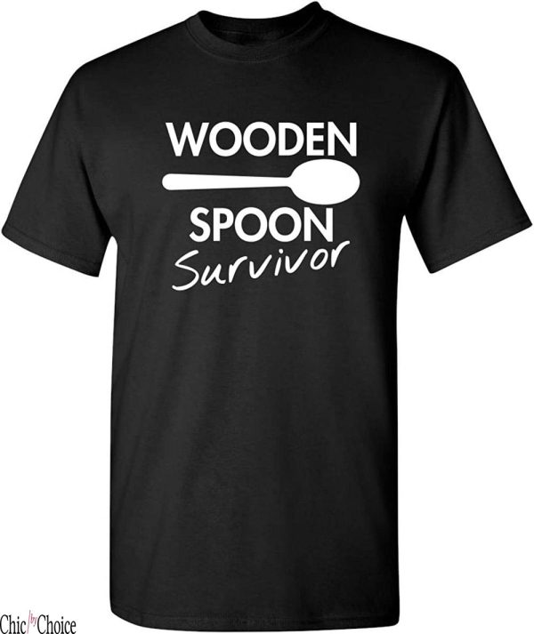 Wooden Spoon Survivor T-Shirt Adult Humor Graphic Sarcastic