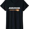 Wooden Spoon Survivor T-Shirt Fun 80s Nostalgia Gift