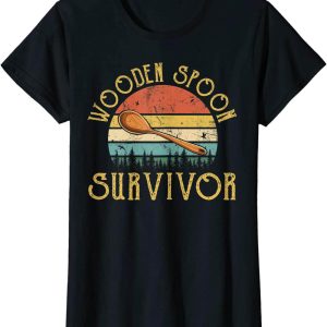 Wooden Spoon Survivor T-Shirt Funny Vintage Retro Humor