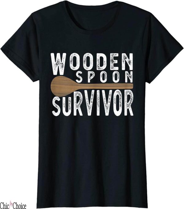 Wooden Spoon Survivor T-Shirt I Survived Novelty