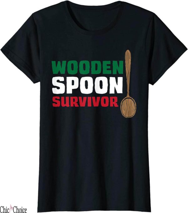 Wooden Spoon Survivor T-Shirt Italian Flag