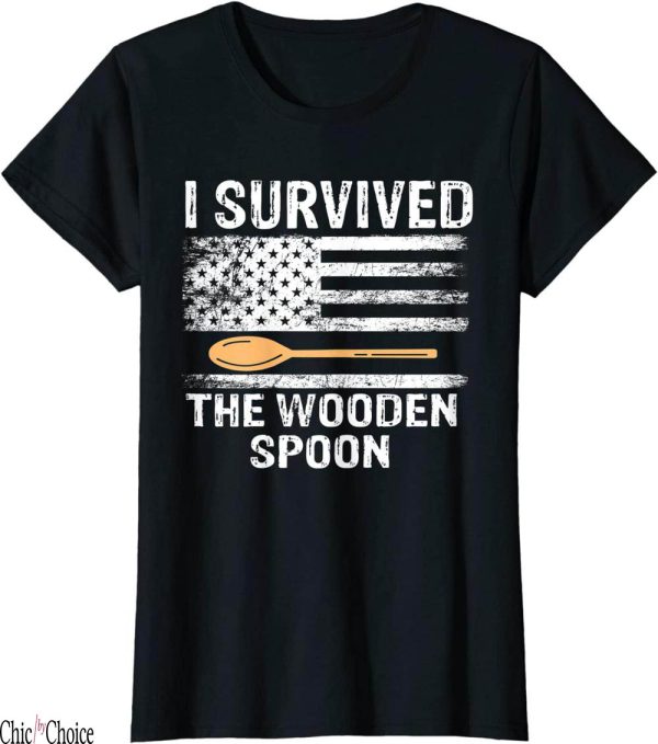 Wooden Spoon Survivor T-Shirt Proud Adult I Survived The
