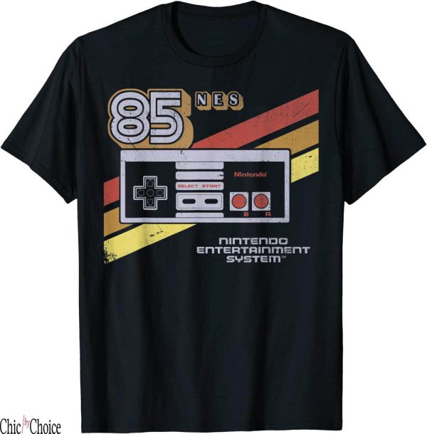 Tecmo Bo T-Shirt Nintendo NES Controller Retro Stripe 85
