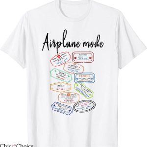 Airplane Mode T-Shirt Vacation Passport Stamp Travel