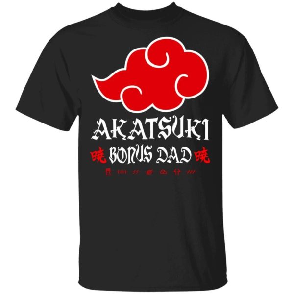 Akatsuki Bonus Dad Shirt Naruto Red Cloud Family Tee  All Day Tee