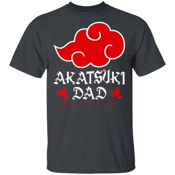 Akatsuki Dad Shirt Naruto Red Cloud Family Tee  All Day Tee