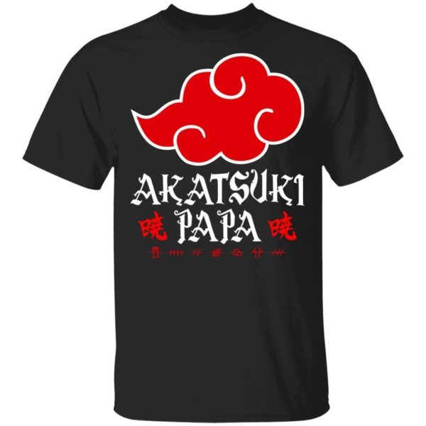Akatsuki Papa Shirt Naruto Red Cloud Family Tee  All Day Tee