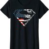 All American T-Shirt DC Comics Superman Flag Camo Logo