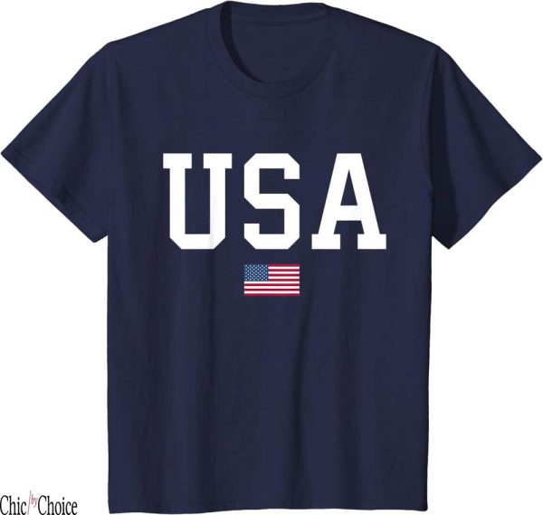 All American T-Shirt USA Patriotic American Flag July