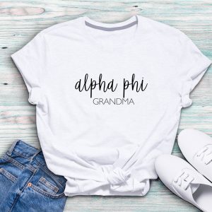 Alpha Phi T-Shirt Sorority Grandma College Greek Tee