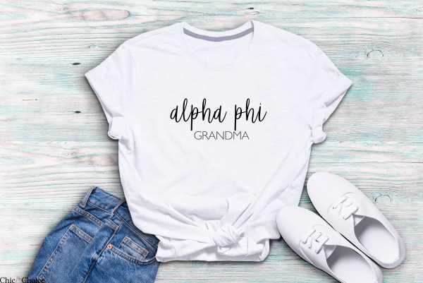 Alpha Phi T-Shirt Sorority Grandma College Greek Tee