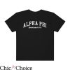 Alpha Phi T-Shirt Varsity College Sorority Comfy Trendy