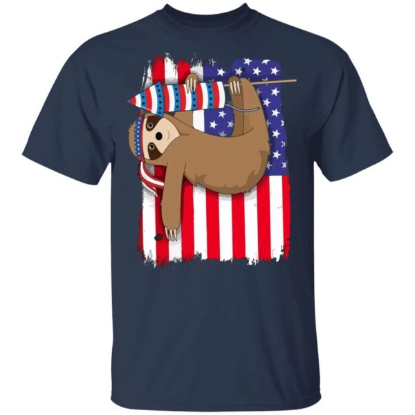 American Sloth 4th Of July T-shirt Patriot Tee  All Day Tee