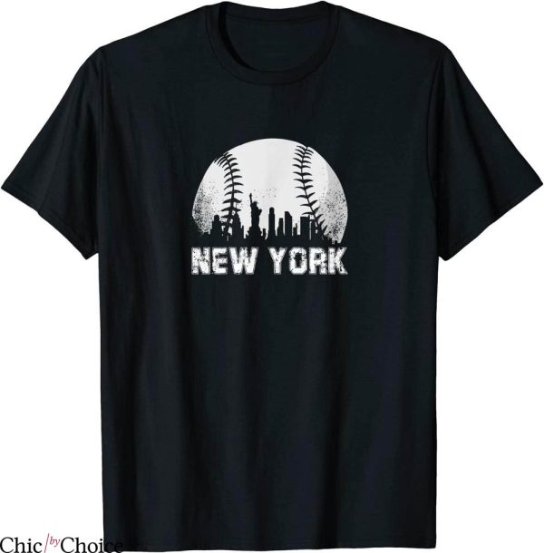 Anine Bing New York T-Shirt NY City Skyline Baseball Lover