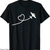 Aviator Nation Heart T-Shirt Airplane Aviation Travel